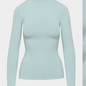 Aritzia contour turtle neck light blue